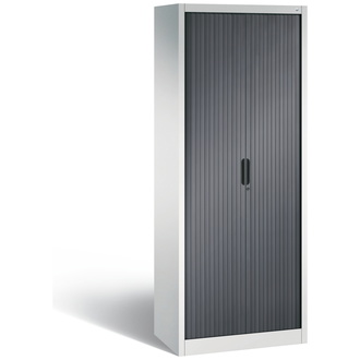 C+P Rollladenschrank Omnispace 800 x 1980 x 420 lichtgrau/schwarzgrau, Modell 3201-00