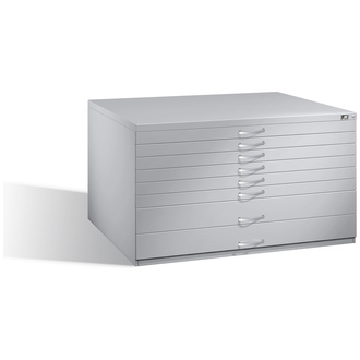 C+P Schubladenschrank Serie 7100_7200 1350 x 760 x 960 lichtgrau/lichtgrau, Modell 7201-200