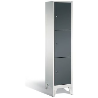 C+P Schließfachschrank Classic 420 x 1850 x 500 anthrazitgrau/lichtgrau, Modell 8010-123