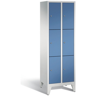 C+P Schließfachschrank Classic 610 x 1850 x 500 fernblau/lichtgrau, Modell 8010-203