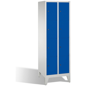 C+P Schließfachschrank Classic 610 x 1850 x 500 enzianblau/lichtgrau, Modell 8010-204