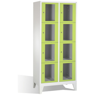 C+P Schließfachschrank Classic, 8 Fächer 810 x 1850 x 500 viridingrün/lichtgrau, Modell 8010A224