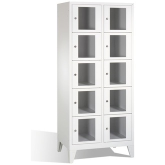 C+P Schließfachschrank Classic, 10 Fächer 810 x 1850 x 500 lichtgrau/lichtgrau, Modell 8010A225