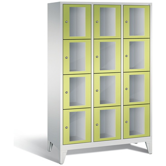 C+P Schließfachschrank Classic, 12 Fächer 1200 x 1850 x 500 viridingrün/lichtgrau, Modell 8010A324