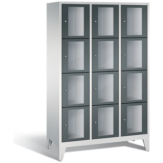 C+P Schließfachschrank Classic, 12 Fächer 1200 x 1850 x 500 anthrazitgrau/lichtgrau, Modell 8010A324