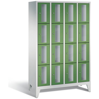 C+P Schließfachschrank Classic, 16 Fächer 1190 x 1850 x 500 resedagrün/lichtgrau, Modell 8010A404