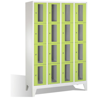 C+P Schließfachschrank Classic, 16 Fächer 1190 x 1850 x 500 viridingrün/lichtgrau, Modell 8010A404