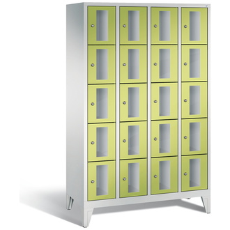 C+P Schließfachschrank Classic, 20 Fächer 1190 x 1850 x 500 viridingrün/lichtgrau, Modell 8010A405