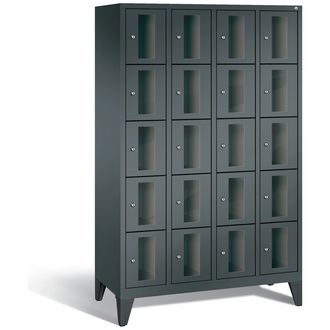 C+P Schließfachschrank Classic, 20 Fächer 1190 x 1850 x 500 anthrazitgrau/anthrazitgrau, Modell 8010A405