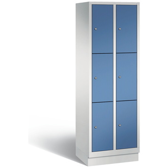 C+P Schließfachschrank Classic 610 x 1800 x 500 fernblau/lichtgrau, Modell 8020-203