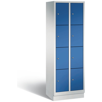 C+P Schließfachschrank Classic 610 x 1800 x 500 enzianblau/lichtgrau, Modell 8020-204