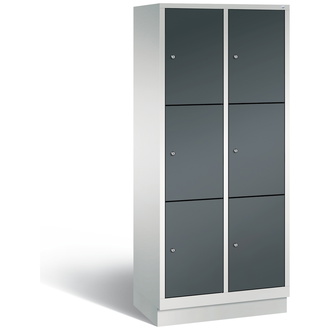 C+P Schließfachschrank Classic 810 x 1800 x 500 anthrazitgrau/lichtgrau, Modell 8020-223