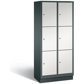 C+P Schließfachschrank Classic 810 x 1800 x 500 lichtgrau/anthrazitgrau, Modell 8020-223