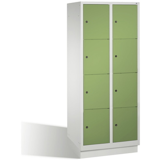 C+P Schließfachschrank Classic 810 x 1800 x 500 resedagrün/lichtgrau, Modell 8020-224