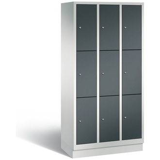 C+P Schließfachschrank Classic 900 x 1800 x 500 anthrazitgrau/lichtgrau, Modell 8020-303