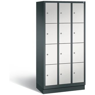 C+P Schließfachschrank Classic 900 x 1800 x 500 lichtgrau/anthrazitgrau, Modell 8020-304