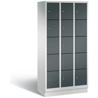 C+P Schließfachschrank Classic 900 x 1800 x 500 anthrazitgrau/lichtgrau, Modell 8020-305