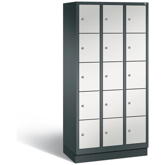 C+P Schließfachschrank Classic 900 x 1800 x 500 lichtgrau/anthrazitgrau, Modell 8020-305