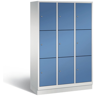 C+P Schließfachschrank Classic 1200 x 1800 x 500 fernblau/lichtgrau, Modell 8020-323