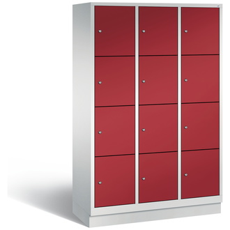 C+P Schließfachschrank Classic 1200 x 1800 x 500 rubinrot/lichtgrau, Modell 8020-324