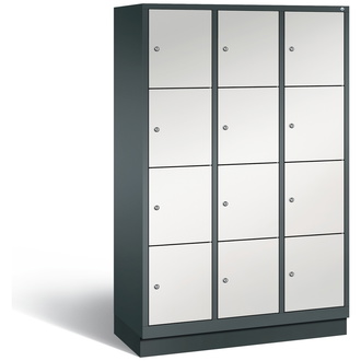 C+P Schließfachschrank Classic 1200 x 1800 x 500 lichtgrau/anthrazitgrau, Modell 8020-324