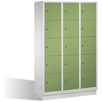 C+P Schließfachschrank Classic 1200 x 1800 x 500 resedagrün/lichtgrau, Modell 8020-325