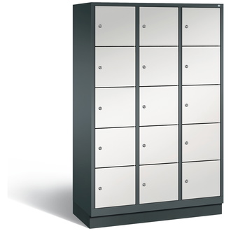 C+P Schließfachschrank Classic 1200 x 1800 x 500 lichtgrau/anthrazitgrau, Modell 8020-325