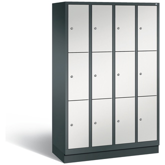 C+P Schließfachschrank Classic 1190 x 1800 x 500 lichtgrau/anthrazitgrau, Modell 8020-403