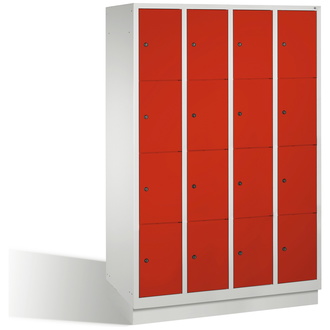 C+P Schließfachschrank Classic 1190 x 1800 x 500 rubinrot/lichtgrau, Modell 8020-404