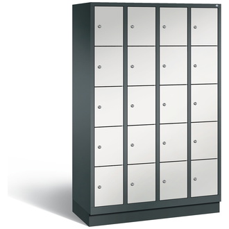 C+P Schließfachschrank Classic 1190 x 1800 x 500 lichtgrau/anthrazitgrau, Modell 8020-405