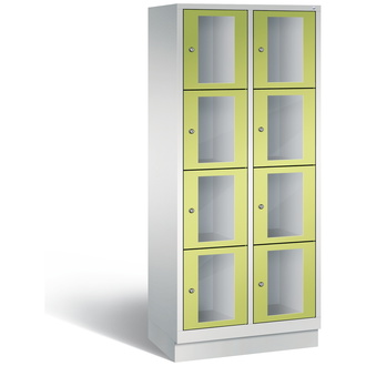 C+P Schließfachschrank Classic, 8 Fächer 810 x 1800 x 500 viridingrün/lichtgrau, Modell 8020A224