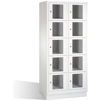 C+P Schließfachschrank Classic, 10 Fächer 810 x 1800 x 500 lichtgrau/lichtgrau, Modell 8020A225