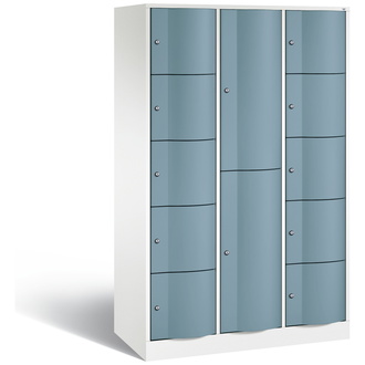 C+P Schließfachschrank Resisto 1148 x 1950 x 540 horizontblau/verkehrsweiß, Modell 8070-3721