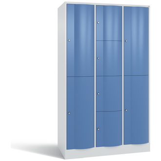 C+P XL-Schließfachschrank Resisto 1148 x 1950 x 640 fernblau/lichtgrau, Modell 8070-3732