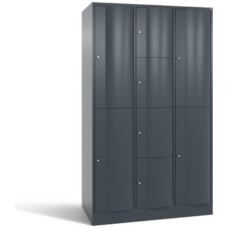 C+P XL-Schließfachschrank Resisto 1148 x 1950 x 640 anthrazitgrau/anthrazitgrau, Modell 8070-3732