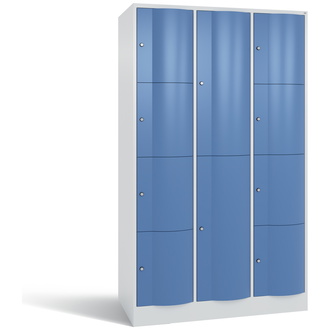 C+P XL-Schließfachschrank Resisto 1148 x 1950 x 640 fernblau/lichtgrau, Modell 8070-3733