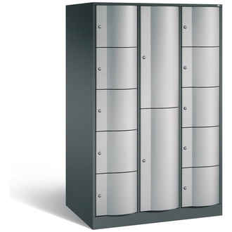 C+P Schließfachschrank Resisto 1148 x 1950 x 740 weißaluminium/anthrazitgrau, Modell 8070-3741