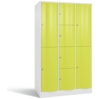 C+P XXL-Schließfachschrank Resisto 1148 x 1950 x 740 viridingrün/verkehrsweiß, Modell 8070-3742