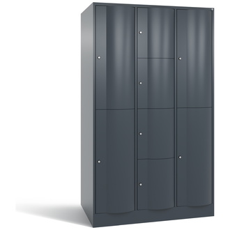 C+P XXL-Schließfachschrank Resisto 1148 x 1950 x 740 anthrazitgrau/anthrazitgrau, Modell 8070-3742