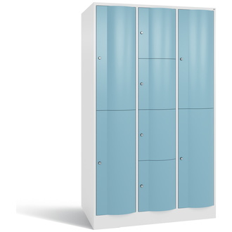 C+P XXL-Schließfachschrank Resisto 1148 x 1950 x 740 horizontblau/verkehrsweiß, Modell 8070-3742