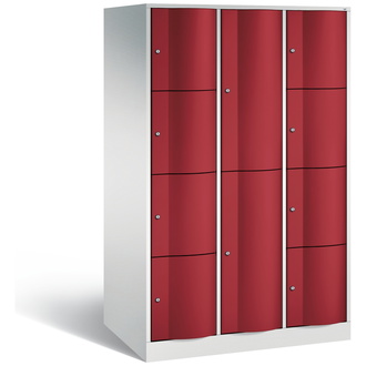 C+P XXL-Schließfachschrank Resisto 1148 x 1950 x 740 rubinrot/lichtgrau, Modell 8070-3743