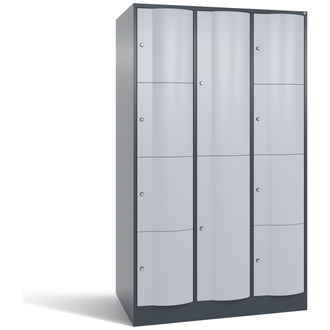 C+P XXL-Schließfachschrank Resisto 1148 x 1950 x 740 weißaluminium/anthrazitgrau, Modell 8070-3743