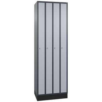 C+P Spind Serie 8170 620 x 1950 x 490 weißaluminium/anthrazitgrau, Modell 8170-402