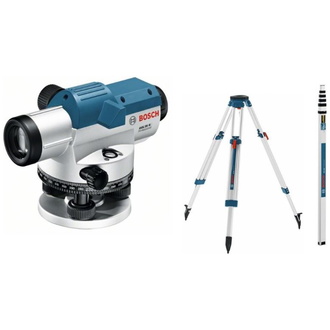 Bosch Optisches Nivelliergerät GOL 26G + Baustativ BT160 + Messlatte GR500