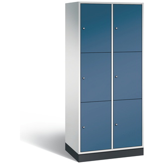 C+P XL-Schließfachschrank Intro 820 x 1950 x 490 fernblau/lichtgrau, Modell 8370-202