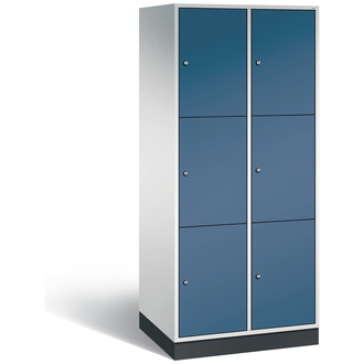 C+P XL-Schließfachschrank Intro 820 x 1950 x 590 fernblau/lichtgrau, Modell 8370-203