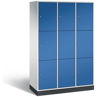 C+P XL-Schließfachschrank Intro 1220 x 1950 x 490 enzianblau/lichtgrau, Modell 8370-302