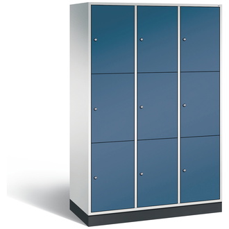 C+P XL-Schließfachschrank Intro 1220 x 1950 x 490 fernblau/lichtgrau, Modell 8370-302