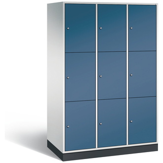 C+P XL-Schließfachschrank Intro 1220 x 1950 x 590 fernblau/lichtgrau, Modell 8370-303