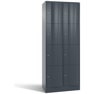 C+P Schließfachschrank Resisto 772 x 1950 x 540 anthrazitgrau/anthrazitgrau, Modell 8470-272